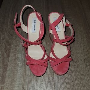 L K Bennett Nahoon Cork Platform Shoes Size 38/ 7.5